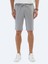 Gri Düz Örme Jogging Fit Spor Bermuda 6