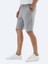 Gri Düz Örme Jogging Fit Spor Bermuda 7