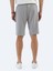 Gri Düz Örme Jogging Fit Spor Bermuda 9