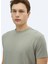Haki Düz Bisiklet Yaka T-Shirt 7
