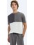 Gri Düz Bisiklet Yaka T-Shirt 6