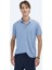 Mavi Jakarlı Polo Yaka T-Shirt 6