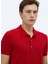 Kırmızı Polo Yaka Düz Örgü Triko 7