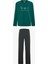 Yeşil Erkek Bisiklet Yaka Ekoseli Pamuklu Pijama Takımı 6