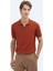 Kiremit Polo Yaka Düz Örgü Triko 6
