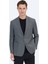 Antrasit Düz Regular Fit Yün Karışımlı Ceket 6