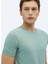 Su Yeşili Bisiklet Yaka Düz Örgü Triko 7