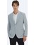 Gri Desenli Modern Fit Ceket 6