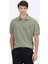 Yeşil Polo Yaka %100 Pamuk T-Shirt 6