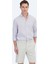 Lila Düz Regular Fit Dokuma Casual Pamuk Karışımlı Gömlek 6