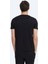Siyah Düz Bisiklet Yaka %100 Pamuk T-Shirt 8