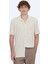 Bej Desenli Regular Fit Casual Keten Karışımlı Gömlek 5