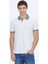 Beyaz Polo Yaka Pamuk Karışımlı T-Shirt 6