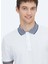Beyaz Polo Yaka Pamuk Karışımlı T-Shirt 8