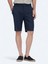 Lacivert Dokuma Jogging Fit Casual Pamuk Karışımlı Bermuda 7