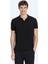 Siyah Düz Polo Yaka %100 Pamuk T-Shirt 6