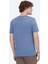 Indigo Bisiklet Yaka %100 Pamuk T-Shirt 5