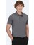 Gri Polo Yaka Pamuk Karışımlı T-Shirt 2