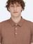 Kahverengi Polo Yaka Pamuk Karışımlı T-Shirt 4