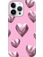 iPhone 15 Pro Max Kılıf Desenli Baskılı Tpu Rubber Kapak Platin Kalp 1