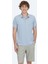 Açık Mavi Polo Yaka Pamuk Karışımlı T-Shirt 2