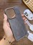 Iphone 16 Pro Uyumlu Premium Deri Dokulu Darbelere Karşı Dayanıklı Nazal Silikon Kılıf 1