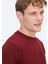 Bordo Bisiklet Yaka Düz Örgü Triko Kazak 4