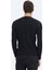 Siyah Bisiklet Yaka Jakarlı Yün Karışımlı Triko Kazak 8