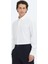 Beyaz Düz Regular Fit Dokuma Casual %100 Pamuk Gömlek 6