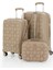 Polipropilen 3'lü Valiz Seti Orta & Kabin & Makyaj V376 6