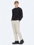 Koyu Bej Düz Dokuma Jogging Fit Casual Pantolon 2