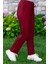 Beli Lastikli Multi Çift Cepli Müslin Kadın/erkek Unisex Yazlık Pantolon Bordo Brd 3