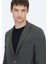 Haki Modern Fit Yün Karışımlı Ceket 8