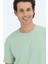 Mint Düz Bisiklet Yaka %100 Pamuk T-Shirt 7