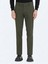 Açık Yeşil Düz Dokuma Regular Fit Casual Pamuk Karışımlı Pantolon 3