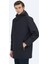 Lacivert Kapüşonlu Casual Dokuma Kaban 6