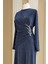 Simge Abiye Elbise Indigo 2