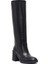 Kadın Siyah Fermuarlı Kalın Topuklu Deri Çizme 25WFD203118 8