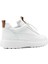 Erkek Beyaz Bağcıklı Kalın Tabanlı Deri Sneaker 5