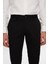 Slim Fit Siyah Armürlü Chino Pantolon 2