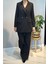 Örme Blazer Pantolon Takım 15227 Siyah 1