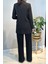 Örme Blazer Pantolon Takım 15227 Siyah 5