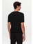 Slim Fit Siyah Düz Örgü T-Shirt 3