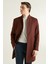 Slim Fit Kiremit Düz Palto 1