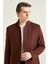 Slim Fit Kiremit Düz Palto 3