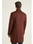 Slim Fit Kiremit Düz Palto 6