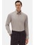 Slim Fit Vizon Düz Gömlek 1