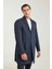 Ds Damat Regular Fit Lacivert Düz Palto 1