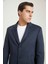 Ds Damat Regular Fit Lacivert Düz Palto 2