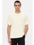 Relaxed Fit Ekru Düz T-Shirt 1